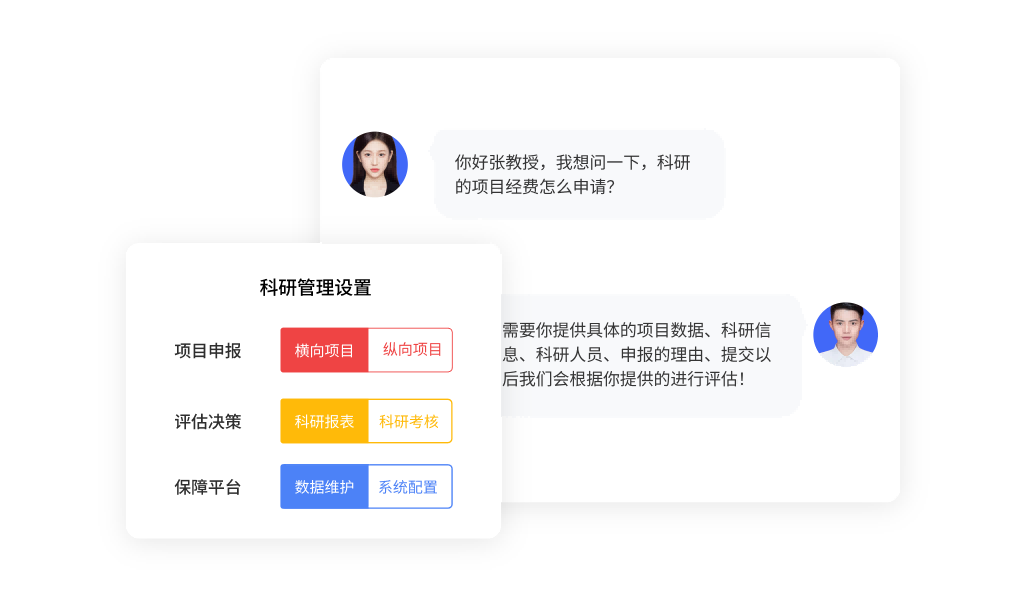 科研管理多设置，申报决策一体化