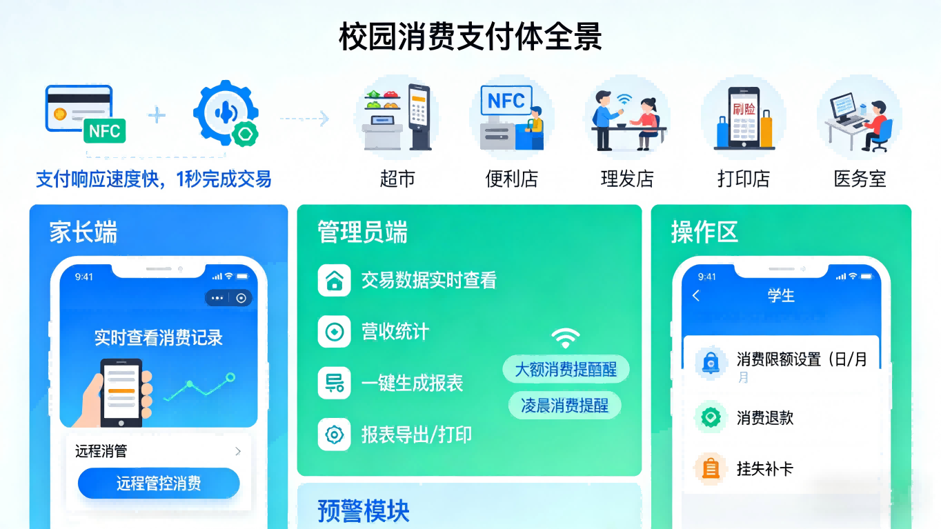 院校智慧校园一卡通系统平台|一站式校园智慧管理解决方案(图3) 院校智慧校园一卡通系统平台|一站式校园智慧管理解决方案(图3)