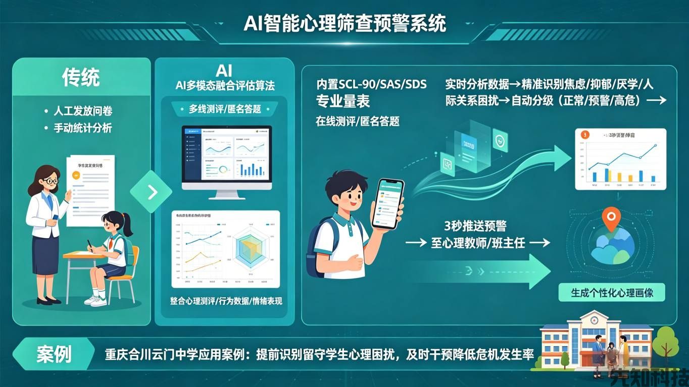 学生心理健康管理系统升级：AI守护心灵，筑牢校园心理安全防线(图1)