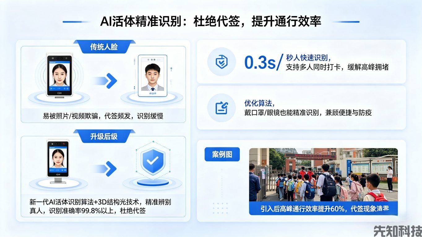 人脸识别校园考勤系统升级：精准识别+智能管控，筑牢校园安全防线