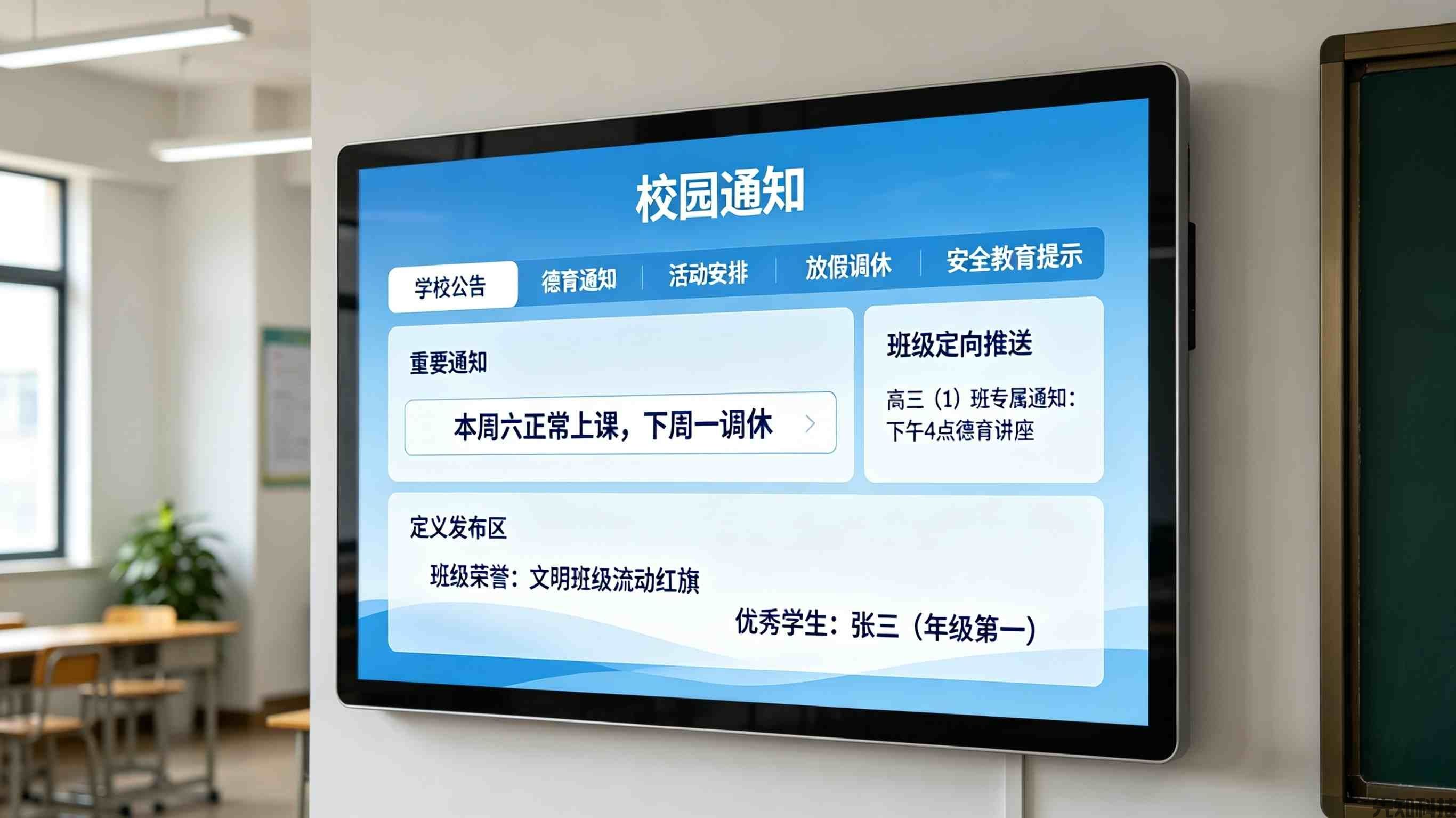 电子班牌管理系统全新升级:打造校园智慧班级数字化新生态(图2)
