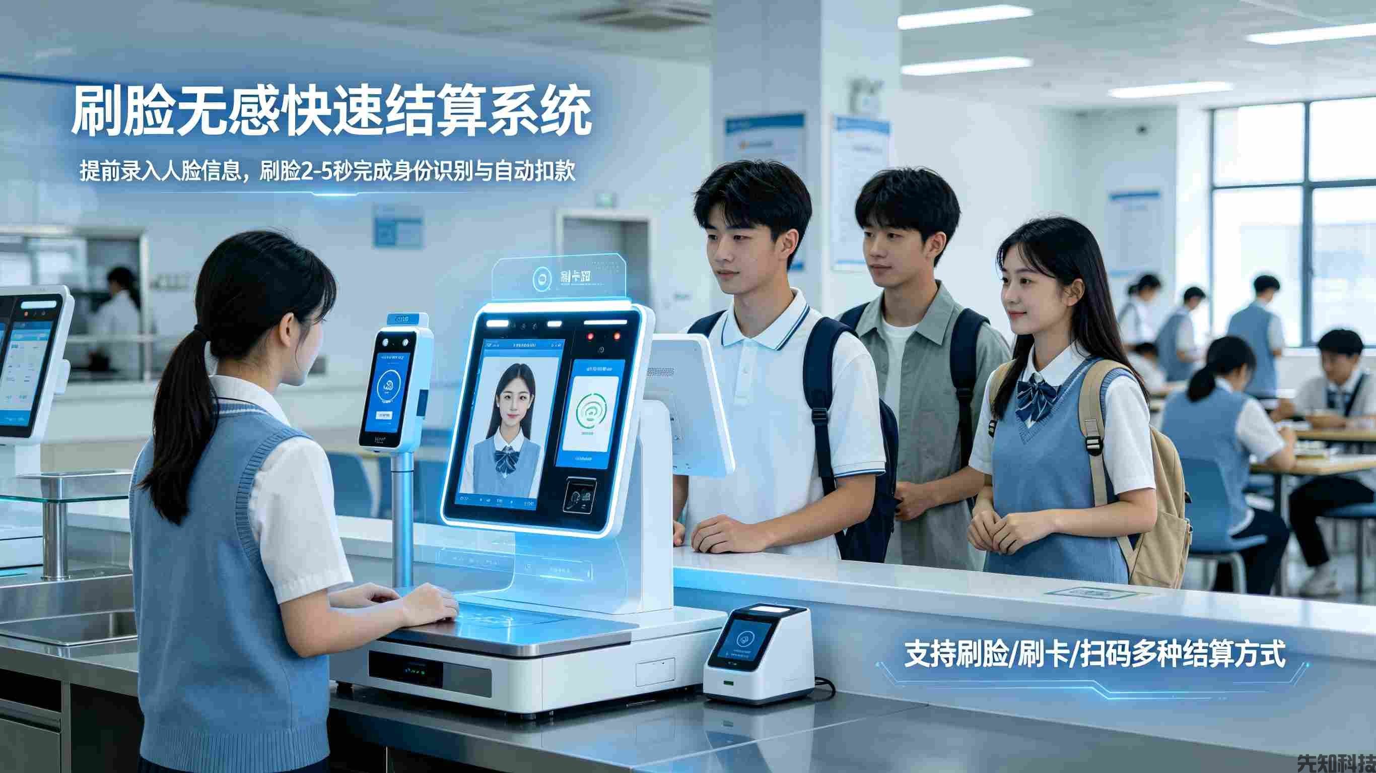 校园刷脸就餐系统:学校智慧食堂无感结算管理解决方案(图2) 校园刷脸就餐系统:学校智慧食堂无感结算管理解决方案(图2)