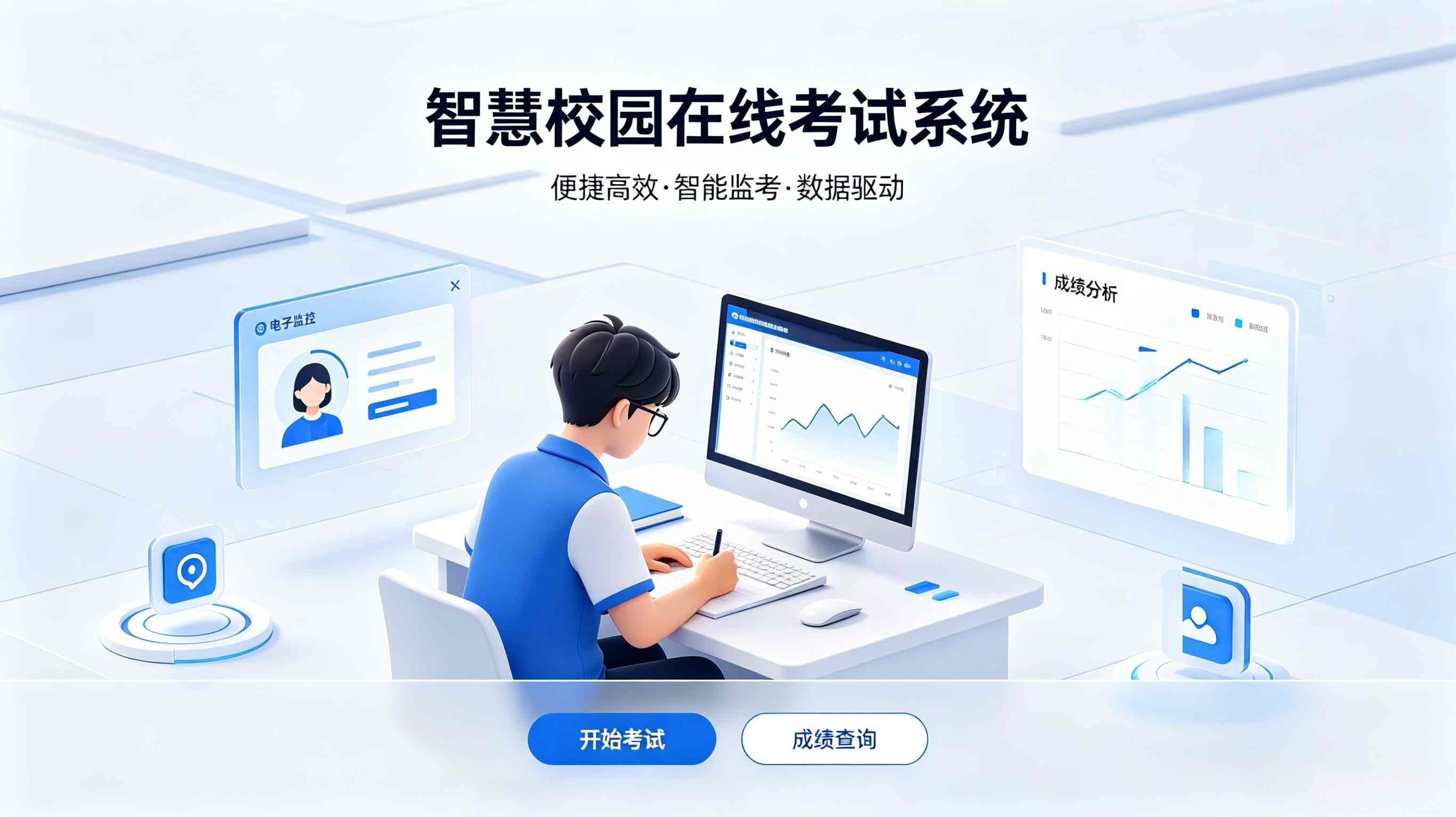 智慧校园在线考试系统：校园无纸化智能组卷监考测评阅卷平台