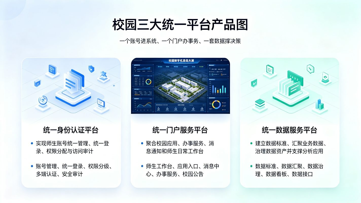 校园三大统一平台:数据中台智慧校园底座(图1) 校园三大统一平台:数据中台智慧校园底座(图1)