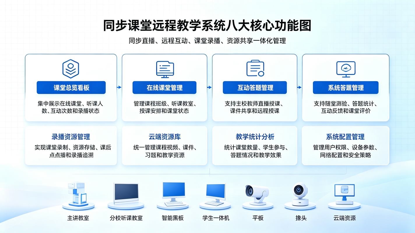 同步课堂远程教学系统解决方案:双师课堂互动授课平台(图3) 同步课堂远程教学系统解决方案:双师课堂互动授课平台(图3)