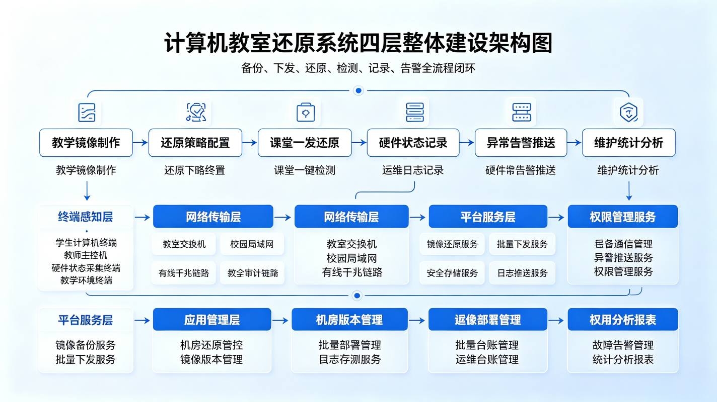 计算机教室还原系统:机房运维管控闭环平台(图2) 计算机教室还原系统:机房运维管控闭环平台(图2)
