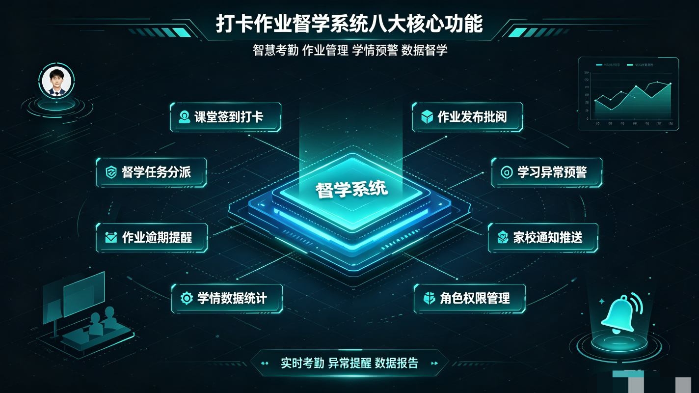 打卡作业督学系统解决方案：家校共育平台(图3)
