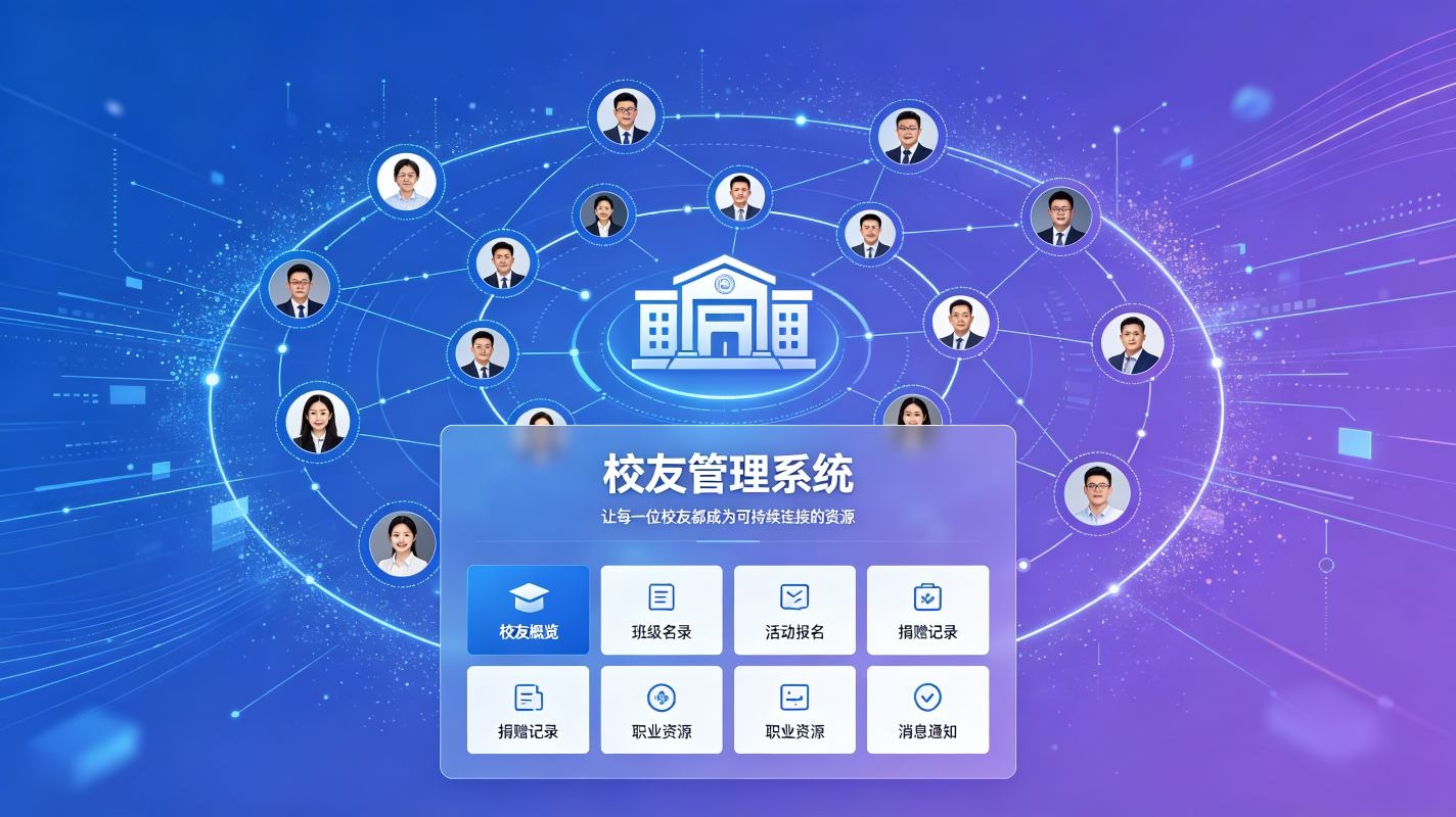 校友管理系统解决方案:校友服务闭环平台(图1) 校友管理系统解决方案:校友服务闭环平台(图1)