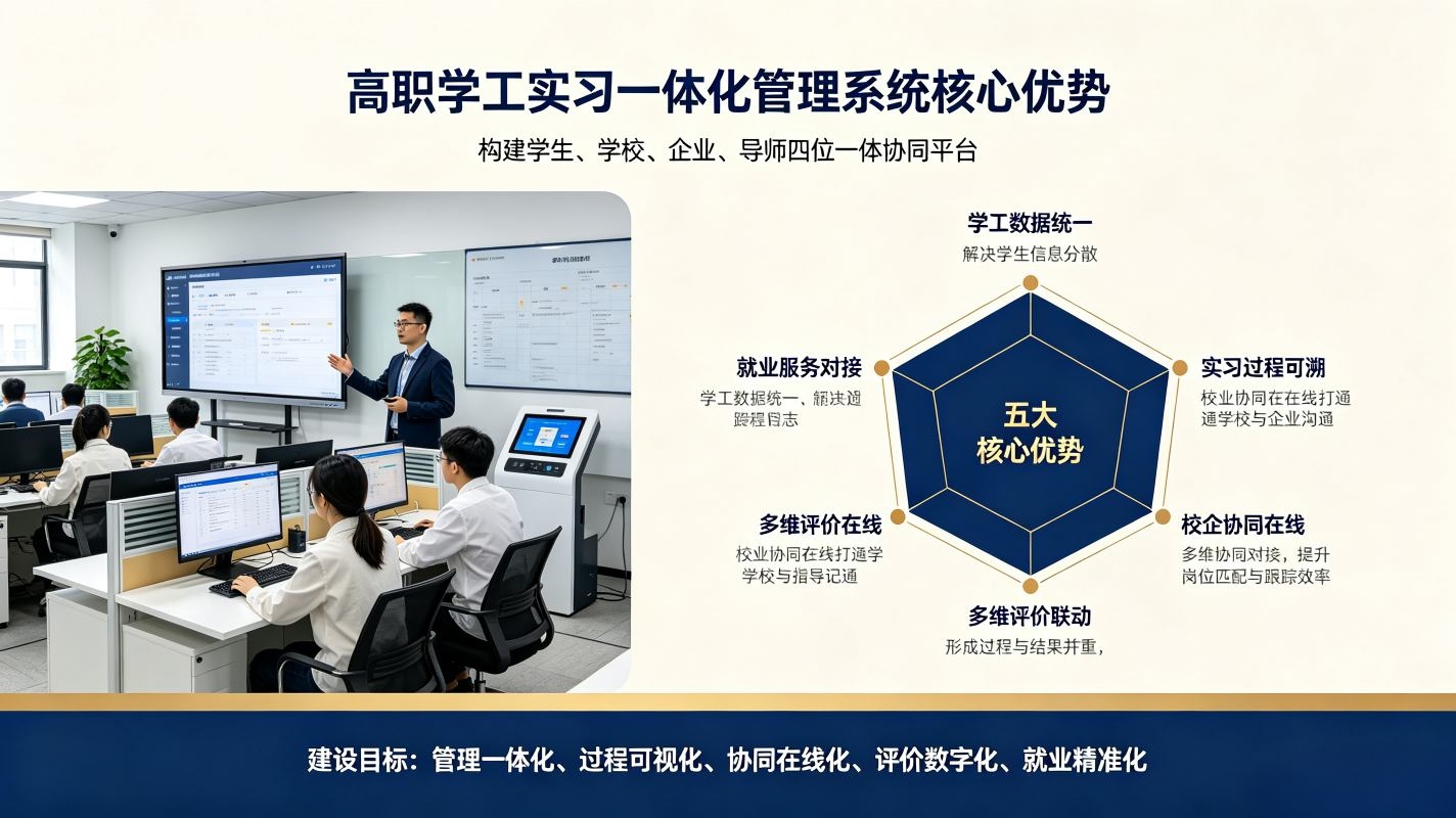 高职学工实习一体化管理系统:校企双师共管数据闭环平台(图1) 高职学工实习一体化管理系统:校企双师共管数据闭环平台(图1)