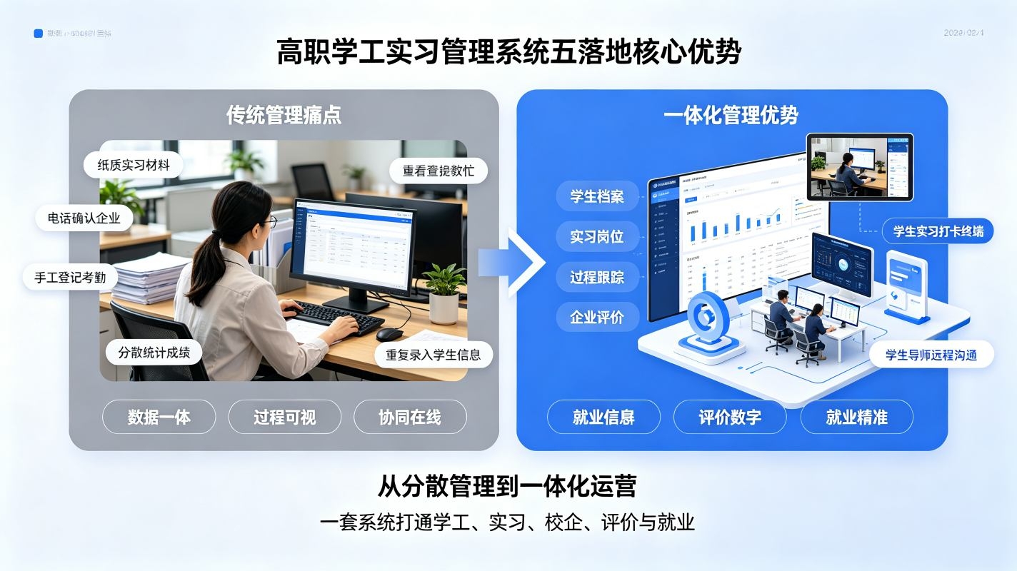 高职学工实习一体化管理系统:校企双师共管数据闭环平台(图5) 高职学工实习一体化管理系统:校企双师共管数据闭环平台(图5)