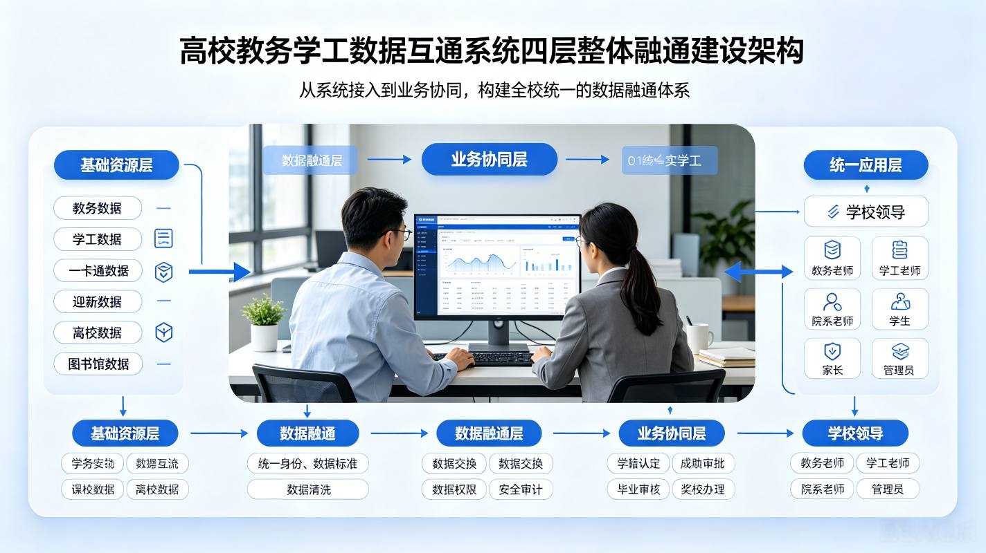 高校教务学工数据互通方案:数智治理赋能平台(图2) 高校教务学工数据互通方案:数智治理赋能平台(图2)