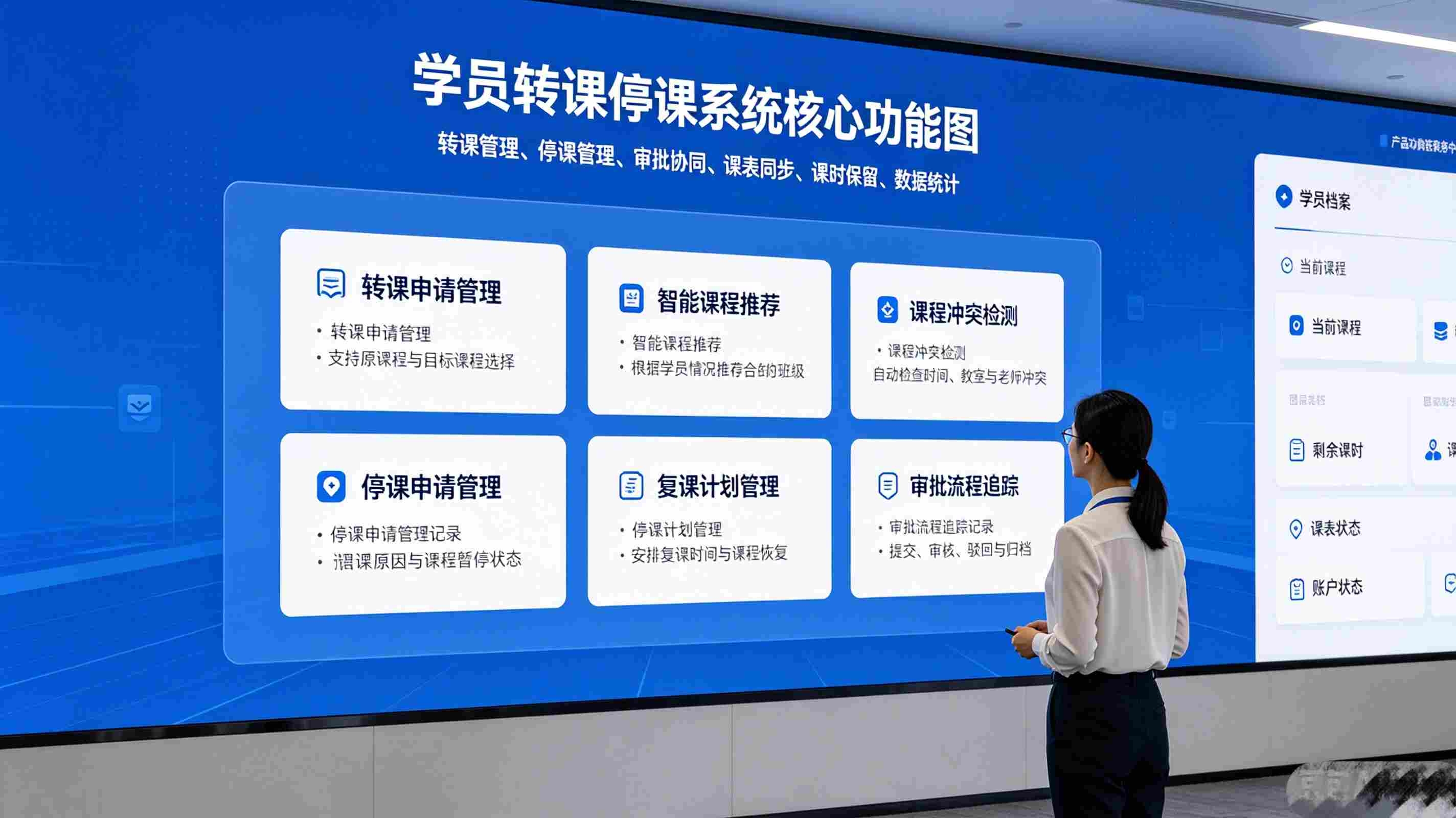 学员转课停课系统:学校学员调课休学智能化管理解决方案(图3) 学员转课停课系统:学校学员调课休学智能化管理解决方案(图3)