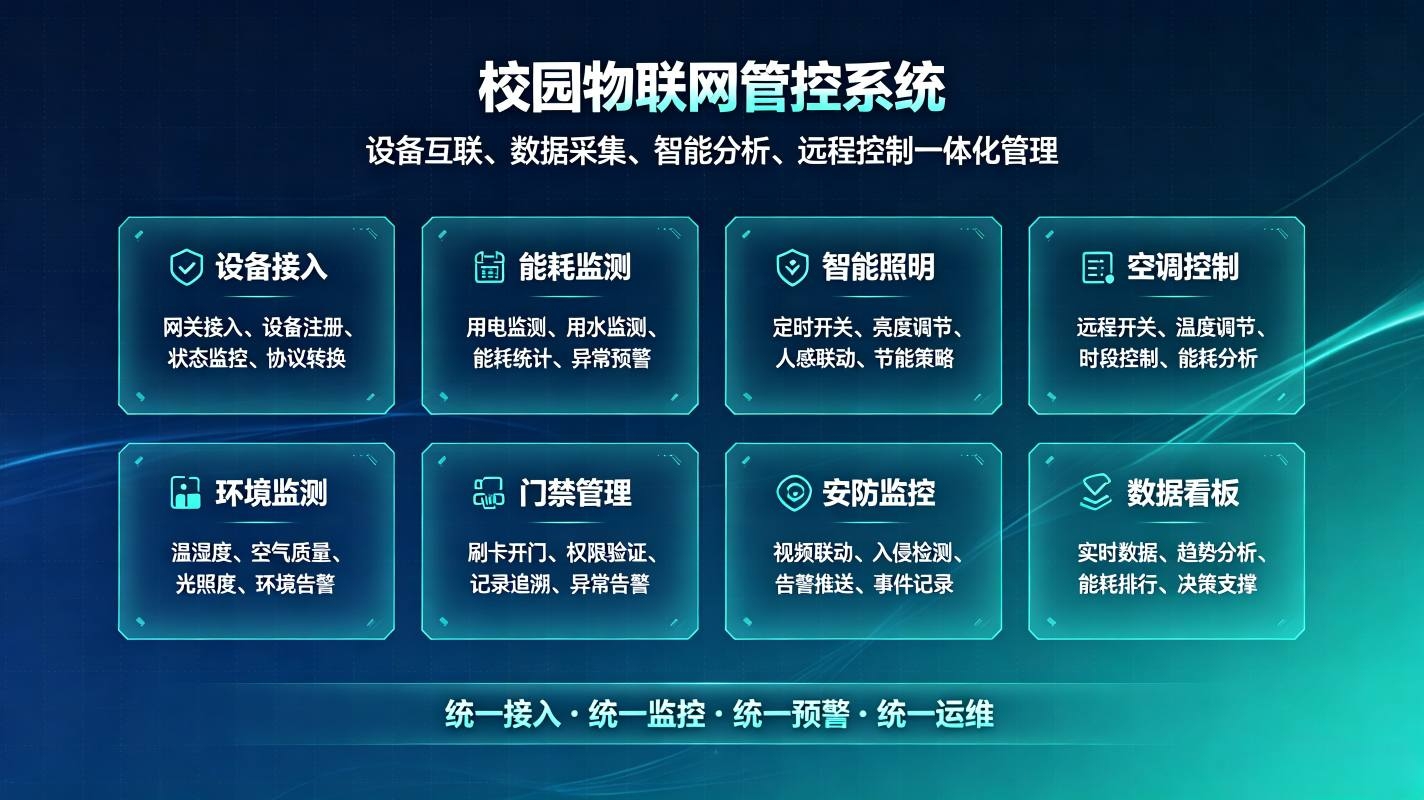 校园物联网管控系统:集约节能智慧校园IoT整体解决方案(图1) 校园物联网管控系统:集约节能智慧校园IoT整体解决方案(图1)