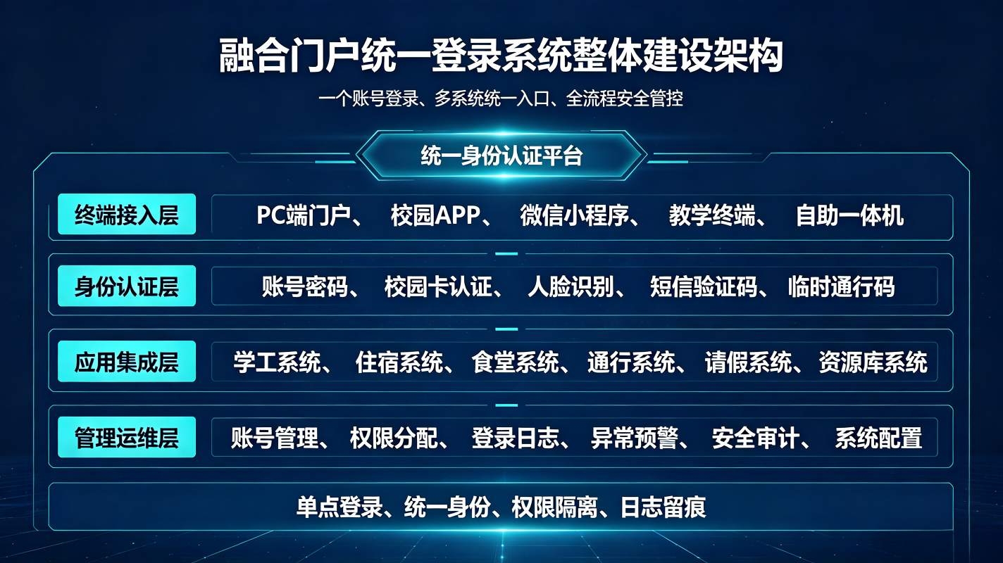 融合门户统一登录系统:智慧校园统一身份认证·单点登录集成解决方案(图1) 融合门户统一登录系统:智慧校园统一身份认证·单点登录集成解决方案(图1)