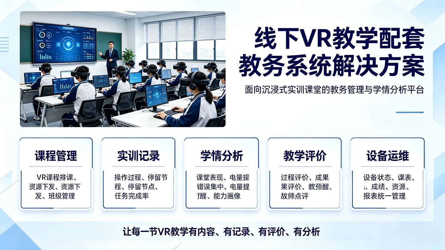线下VR教学配套教务系统：软硬件一体化教务解决方案