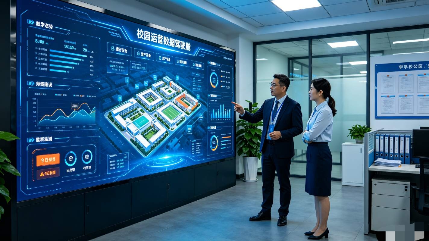 数据驾驶舱系统:智慧校园全域数据汇聚·可视化大屏(图1) 数据驾驶舱系统:智慧校园全域数据汇聚·可视化大屏(图1)