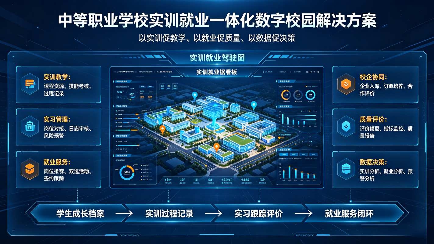 中等职业学校实训就业一体化数字校园解决方案(图4) 中等职业学校实训就业一体化数字校园解决方案(图4)