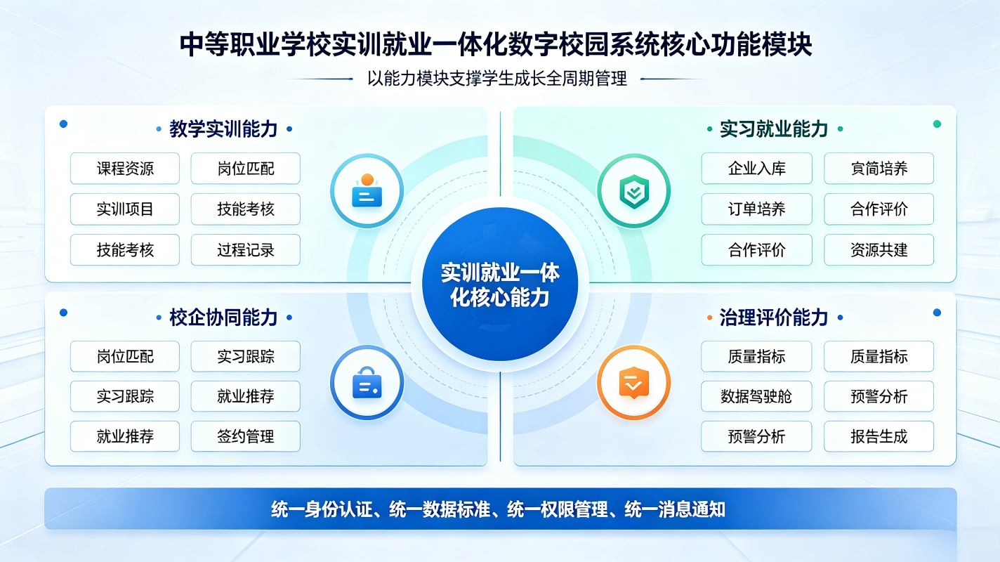 中等职业学校实训就业一体化数字校园解决方案(图3) 中等职业学校实训就业一体化数字校园解决方案(图3)
