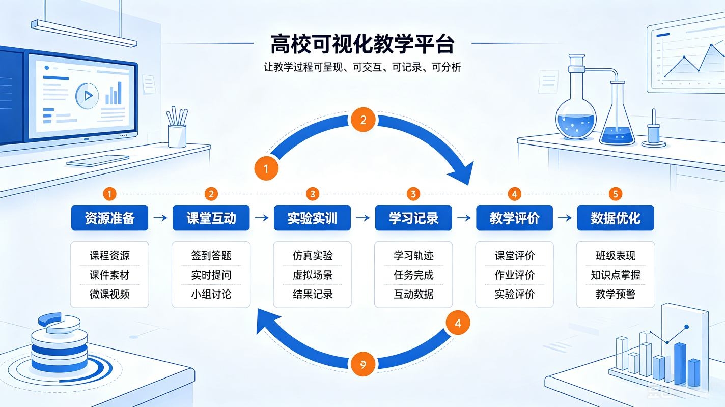 高校可视化教学平台:学情智能分析·教学生态数字化解决方案(图1) 高校可视化教学平台:学情智能分析,教学生态数字化解决方案(图1)