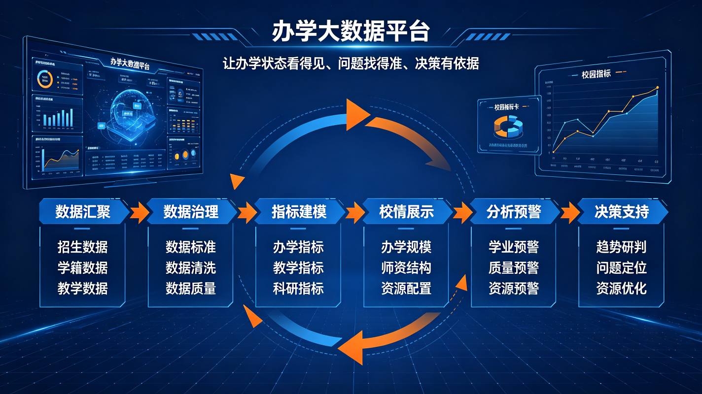 办学大数据平台：办学质量评估，校园数字化决策解决方案