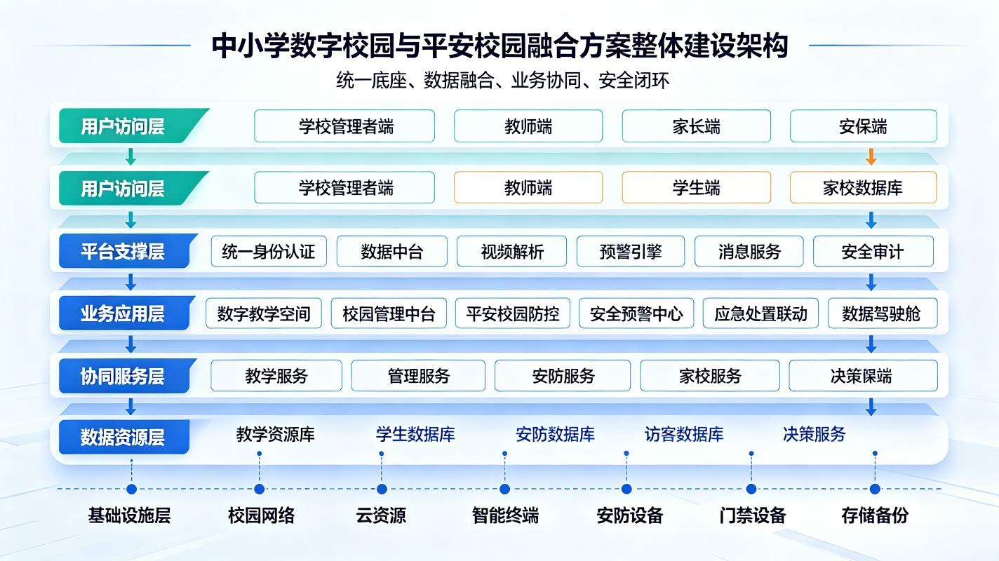 中小学数字校园与平安校园融合方案(图2) 中小学数字校园与平安校园融合方案(图2)
