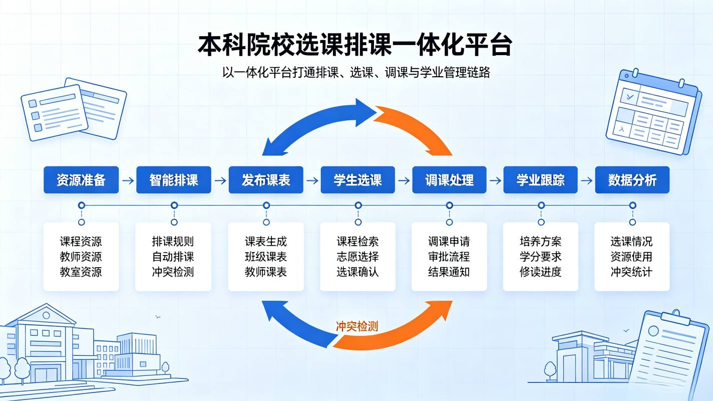 本科院校选课排课一体化平台：本科教学质量数字化解决方(图1)