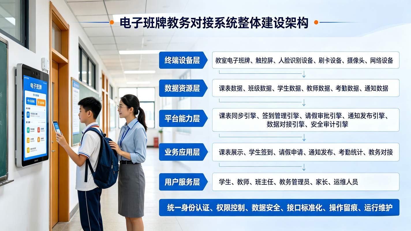 电子班牌教务对接系统：校园教务一体化解决方案(图2)