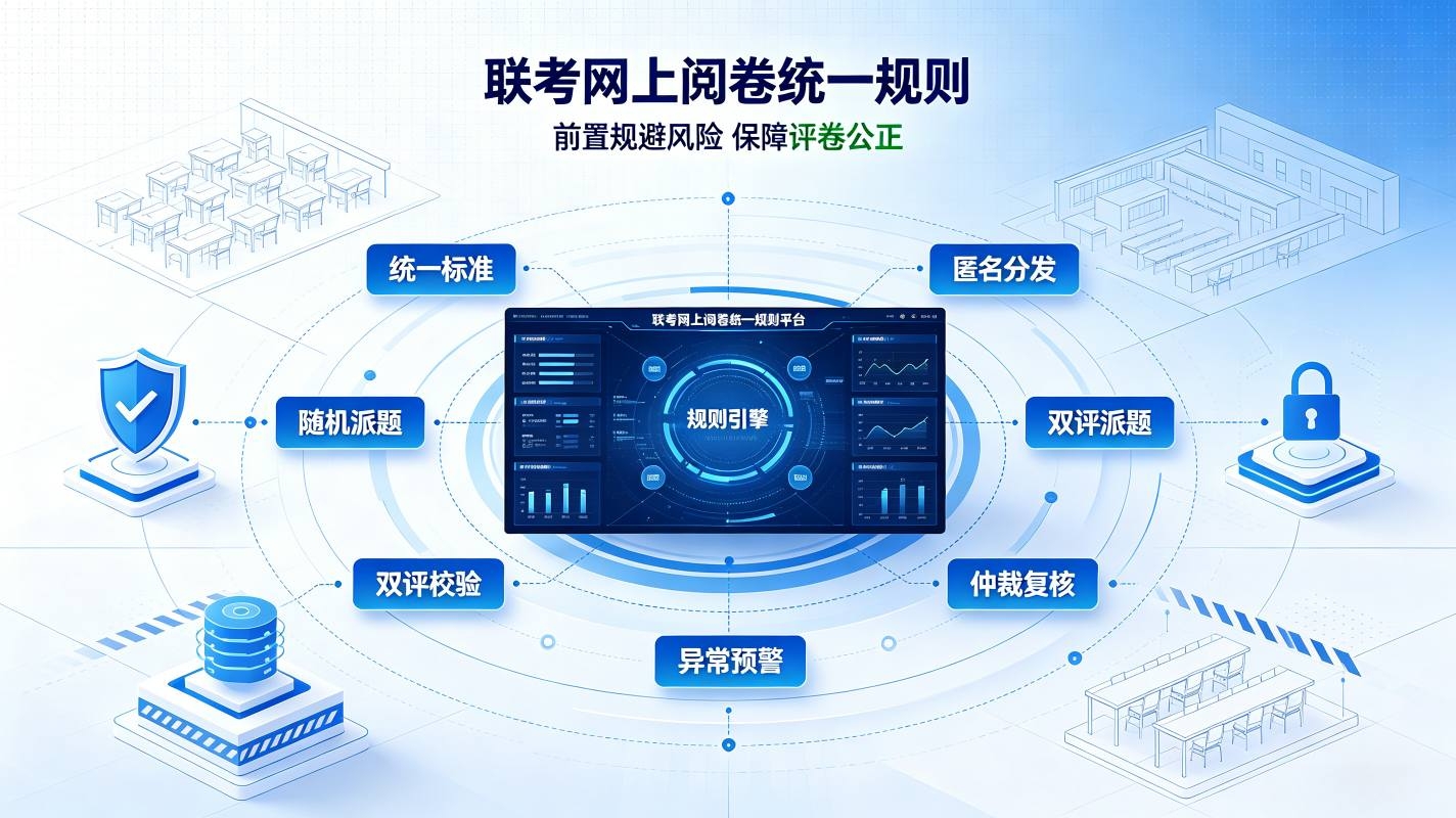联考网上阅卷完整部署方案:多校统考标准化落地流程(图1) 联考网上阅卷完整部署方案:多校统考标准化落地流程(图1)