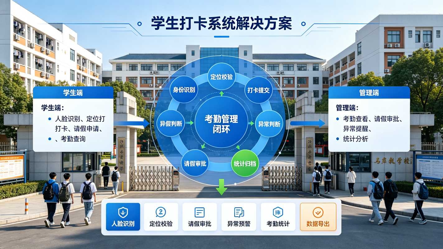 学生打卡系统:异常预警督办,家校联动闭环平台(图1) 学生打卡系统:异常预警督办,家校联动闭环平台(图1)