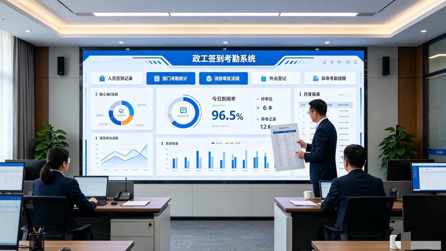 政工签到考勤系统：智慧政工数字化考勤管理解决方案