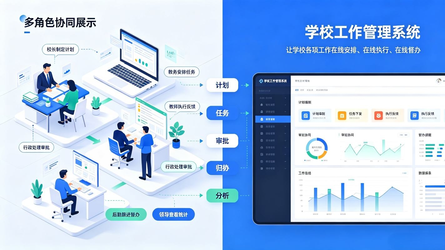 学校工作管理系统:校园工作计划日程与任务督办数字化办公平(图1) 工作管理系统:校园工作计划日程与任务督办数字化办公平(图1)