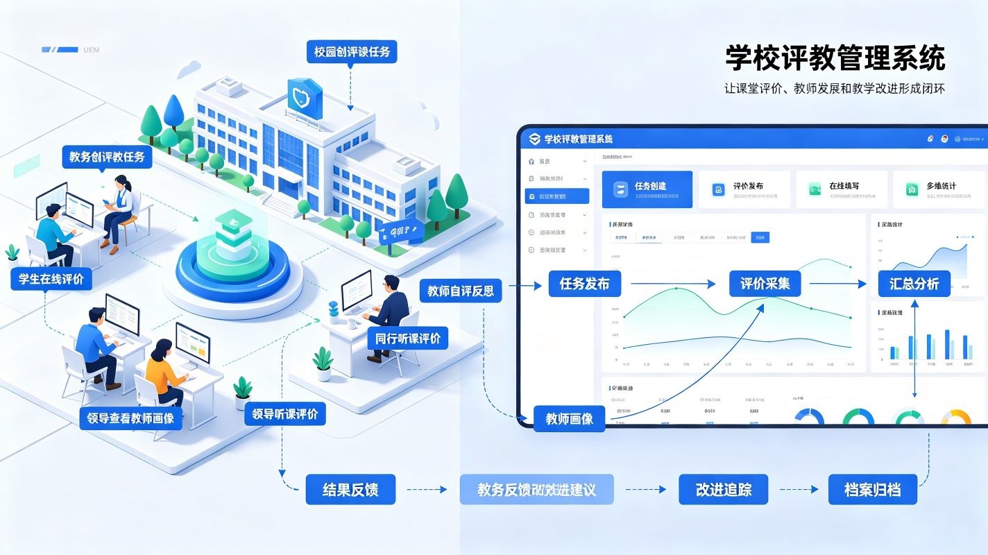 学校评教管理系统：师生问卷调查，自定义题库与数据报表数字化平台