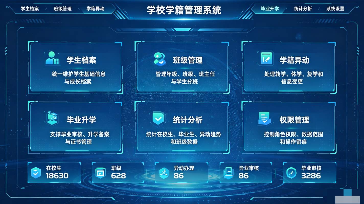 学校学籍管理系统:学生学籍卡、学籍规定、学籍下文公示数字化管理平台(图2) 学籍管理系统:学生学籍卡、学籍规定、学籍下文公示数字化管理平台(图2)