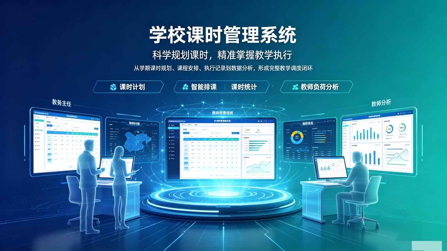 学校课时管理系统:教师课时上报统计与学生离校办理数字化平台(图1) 课时管理系统:教师课时上报统计与学生离校办理数字化平台(图1)