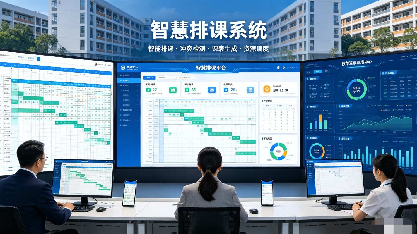 智慧排课系统：校园智能排课，调停课与节假日课务调整管理平台