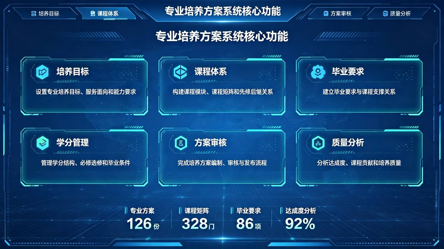 专业培养方案系统:人才培养方案编制审核与证书数字化管理平台(图3) 专业培养方案系统:人才培养方案编制审核与证书数字化管理平台(图3)