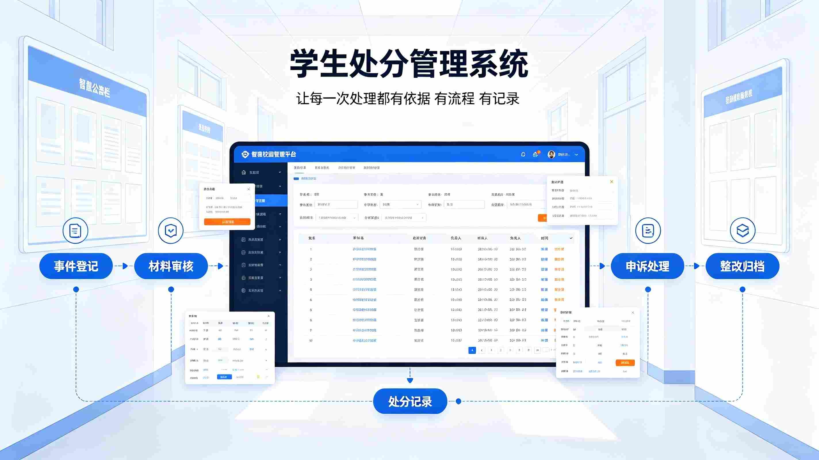 学生处分管理系统｜数字化台账存档，规范校园德育管理