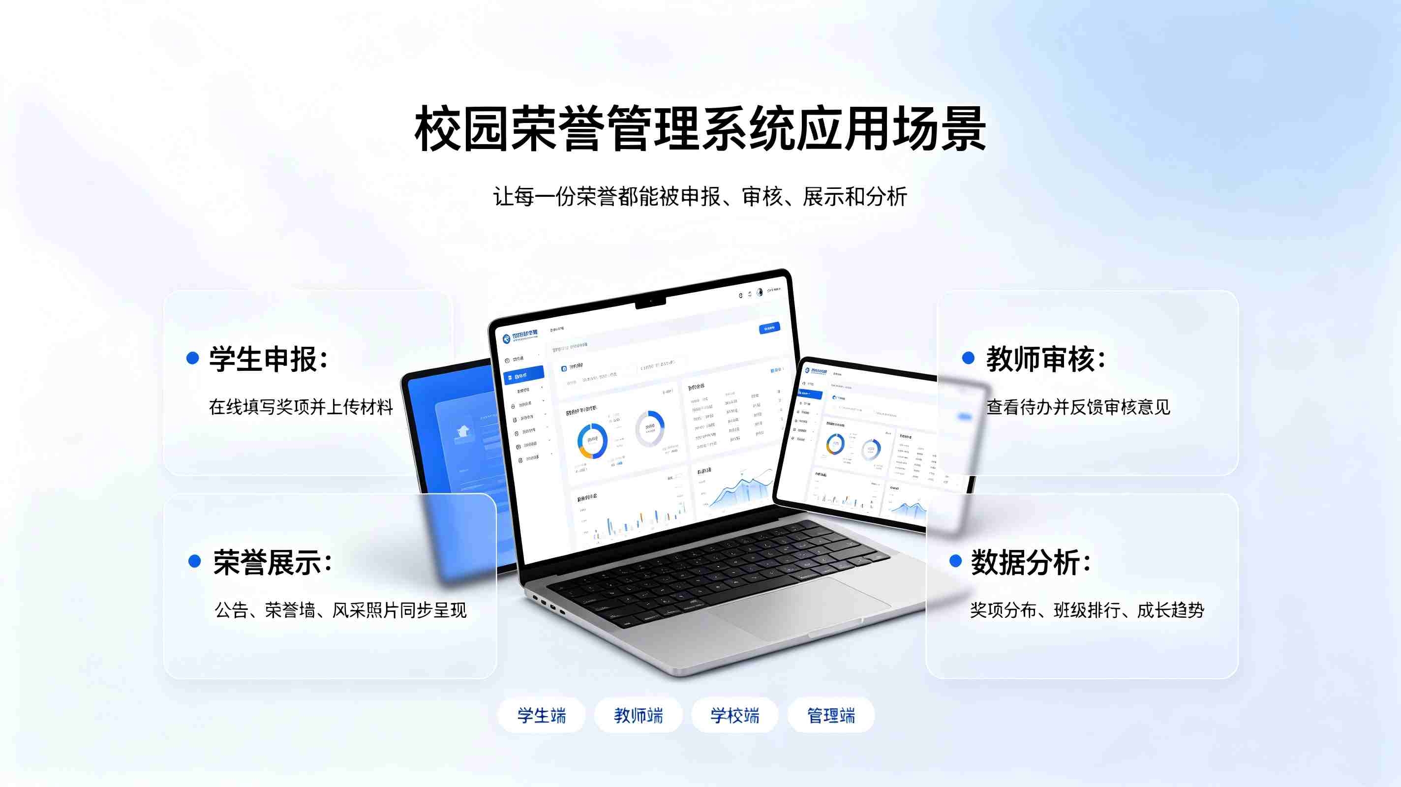 荣誉管理系统：标准化荣誉入库审批，可视化打造校园荣誉墙(图3)