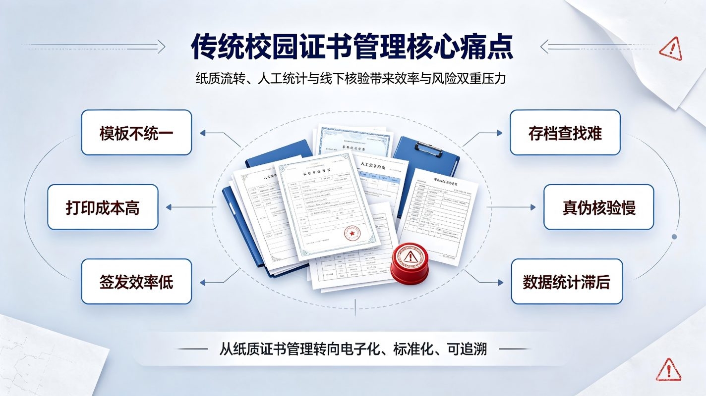 电子证书生成管理系统:校园证书数字化制作发放与溯源解决方案(图2) 电子证书生成管理系统:校园证书数字化制作发放与溯源解决方案(图2)