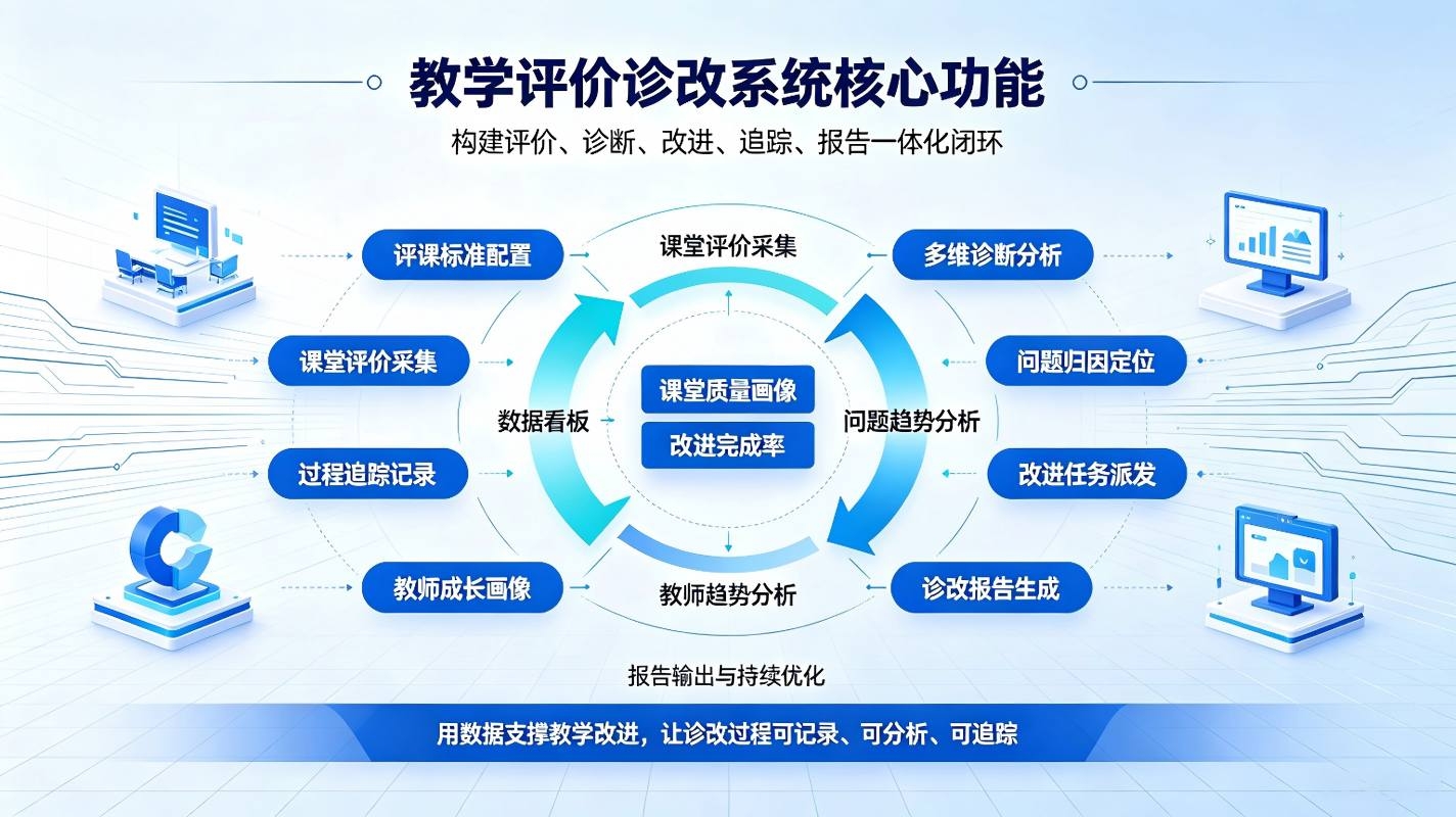 教学评价诊改系统:智慧校园教学质量评价诊断改进闭环管理解决方案(图3) 教学评价诊改系统:智慧校园教学质量评价诊断改进闭环管理解决方案(图3)