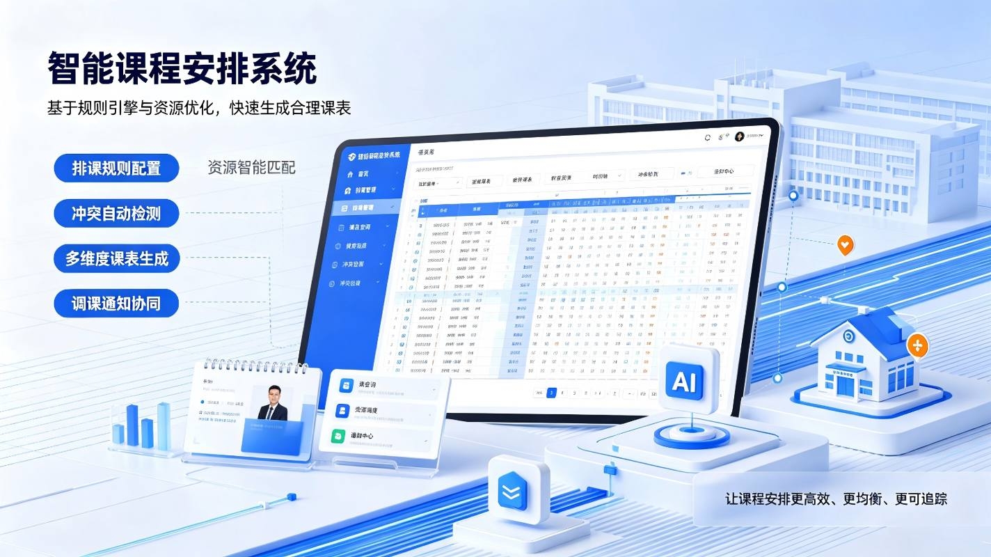 智能课程安排系统：智慧校园自动排课与教学资源智能调度管理解决方案