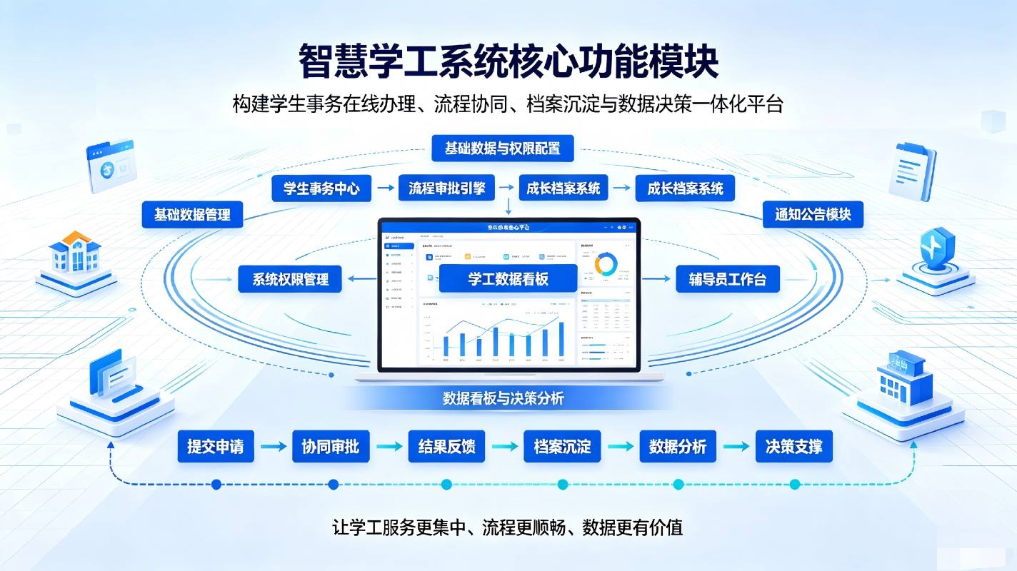 智慧学工系统:学生工作全流程数字化协同管理解决方案(图3) 智慧学工系统:学生工作全流程数字化协同管理解决方案(图3)