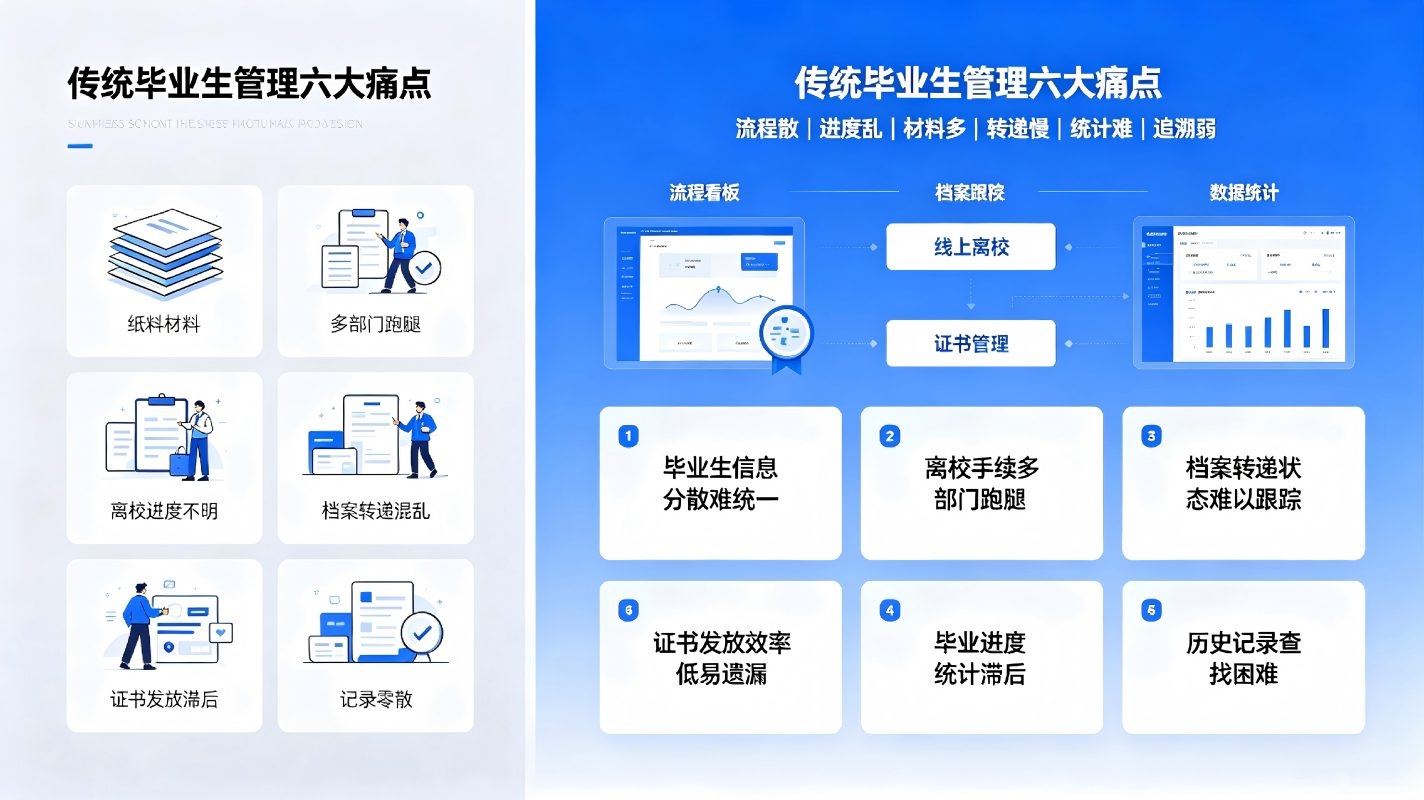毕业生管理系统：全流程数字化离校就业与校友溯源解决方案(图2)