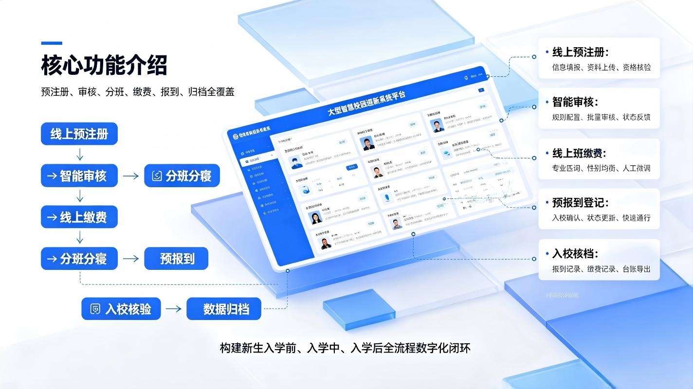 智慧校园迎新系统;新生线上报到,一站式入学数字化解决方案(图3) 智慧校园迎新系统:新生线上报到,一站式入学数字化解决方案(图3)