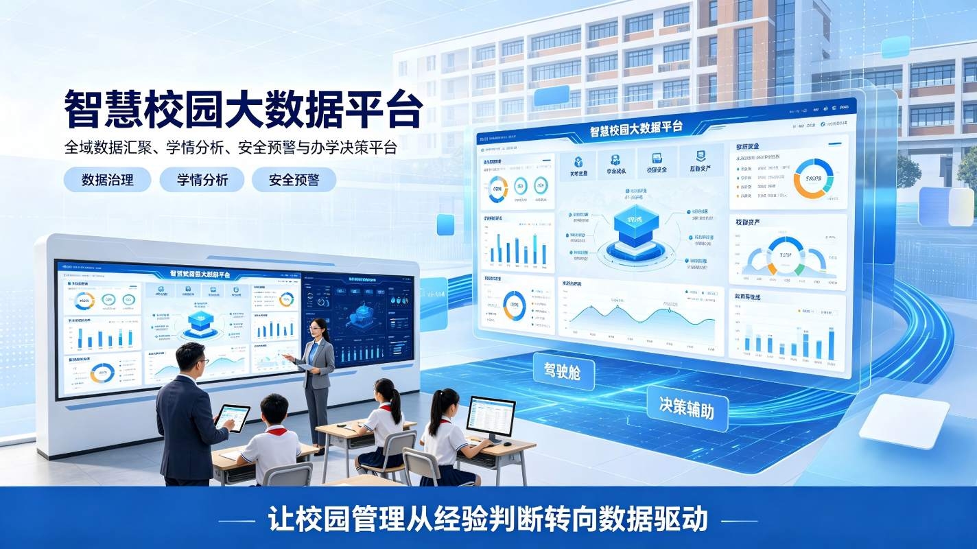 智慧校园大数据平台：校园教育数据治理，教学质量与办学决策数字化