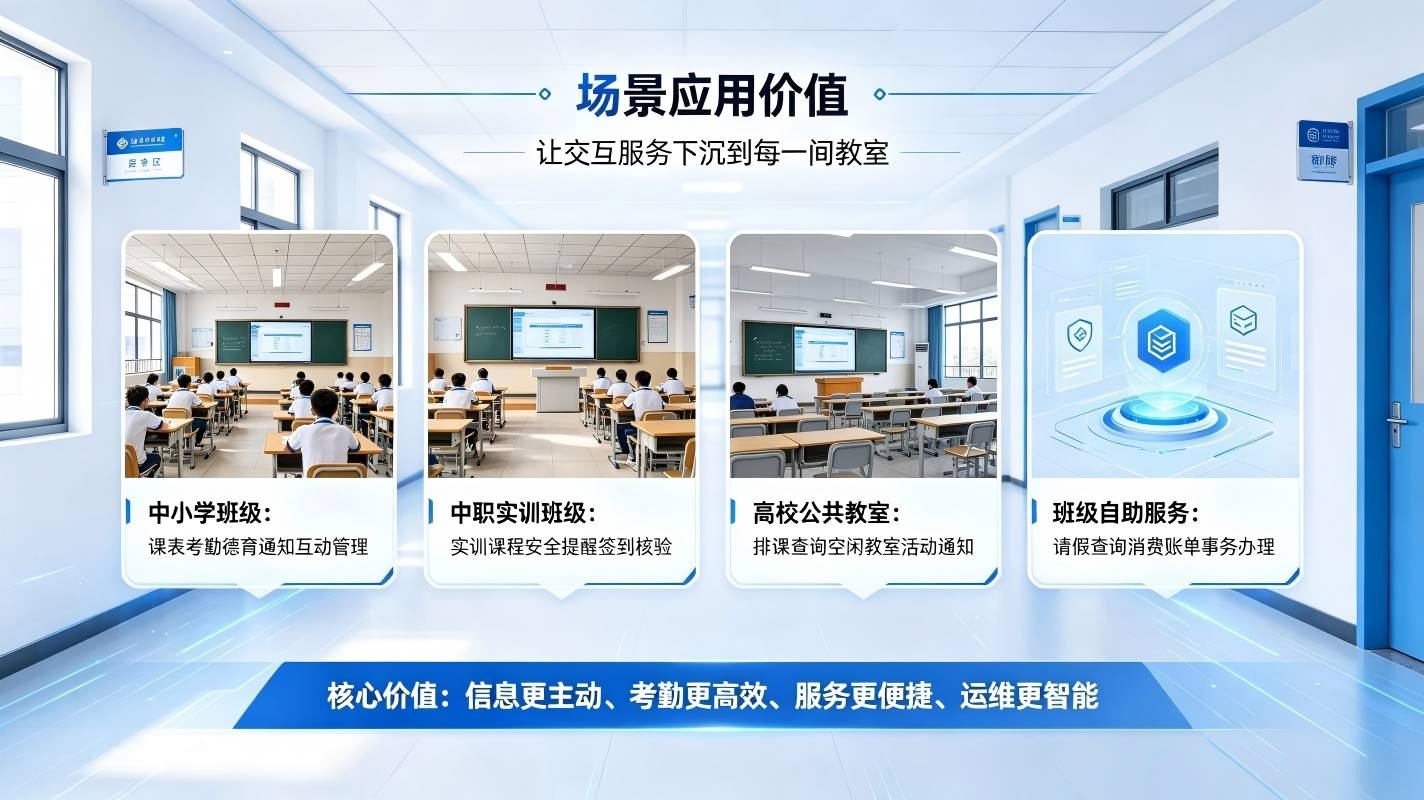 智慧校园触摸班牌：触控交互班级智能终端，打造智慧教室沉浸式管理入口(图4)