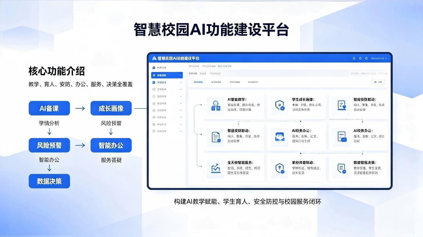 智慧校园人工智能应用功能建设:校园AI教学、治理、服务数字化落地方案(图3) 智慧校园人工智能应用功能建设:校园AI教学,治理,服务数字化落地方案(图3)