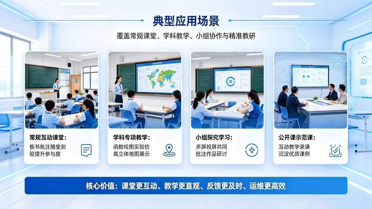 智慧校园交互黑板;全场景触控交互教学终端,打造沉浸式互动智慧课堂(图4) 智慧校园交互黑板;全场景触控交互教学终端,打造沉浸式互动智慧课堂(图4)