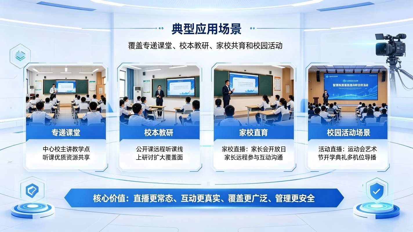 智慧校园直播系统:全场景低延时实时互动,构建无边界智慧教学生态(图4) 智慧校园直播系统:全场景低延时实时互动,构建无边界智慧教学生态(图4)