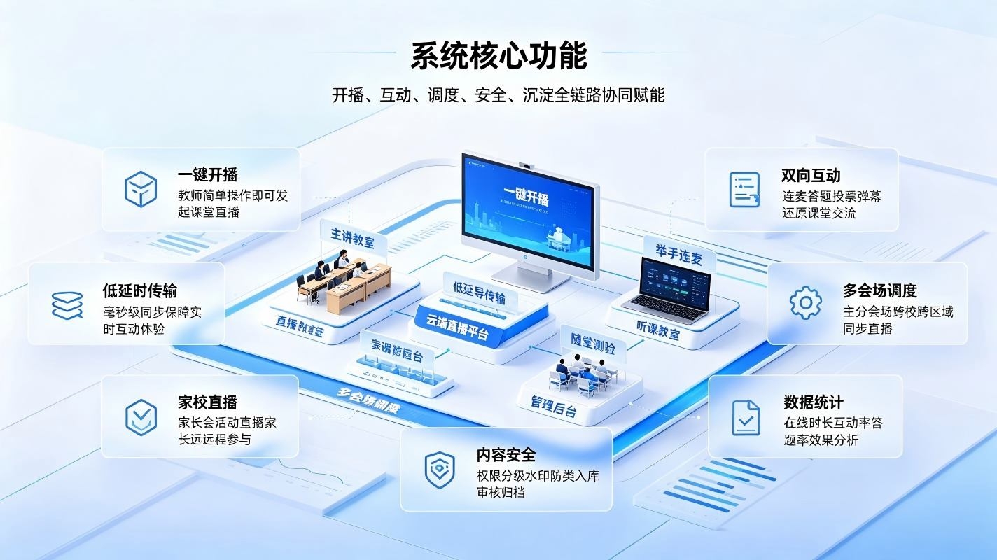 智慧校园直播系统:全场景低延时实时互动,构建无边界智慧教学生态(图3) 智慧校园直播系统:全场景低延时实时互动,构建无边界智慧教学生态(图3)